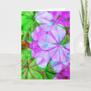 Geranium Abstract Blank Note Card