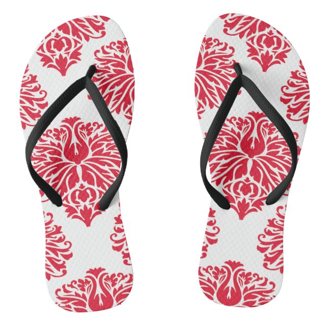 Geranium Elegant Damask Thongs (Footbed)