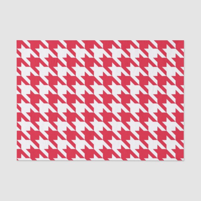 Geranium Elegant Houndstooth Tissue Paper (Front)