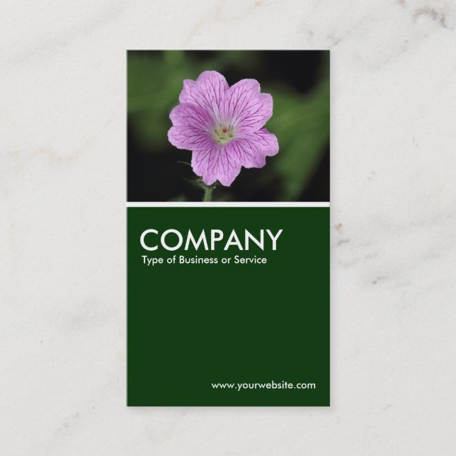 Geranium Endressii - Dark Green Business Card (Front)