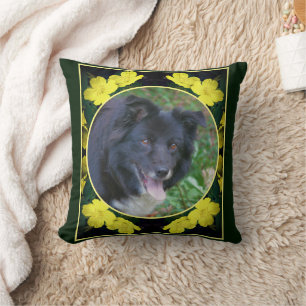 Geranium Flower Frame Create Your Own Photo Cushion