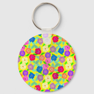 Geranium Flower Key Chain
