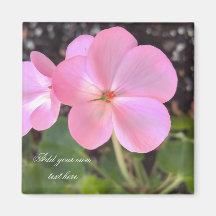 Geranium flower magnet add text you like