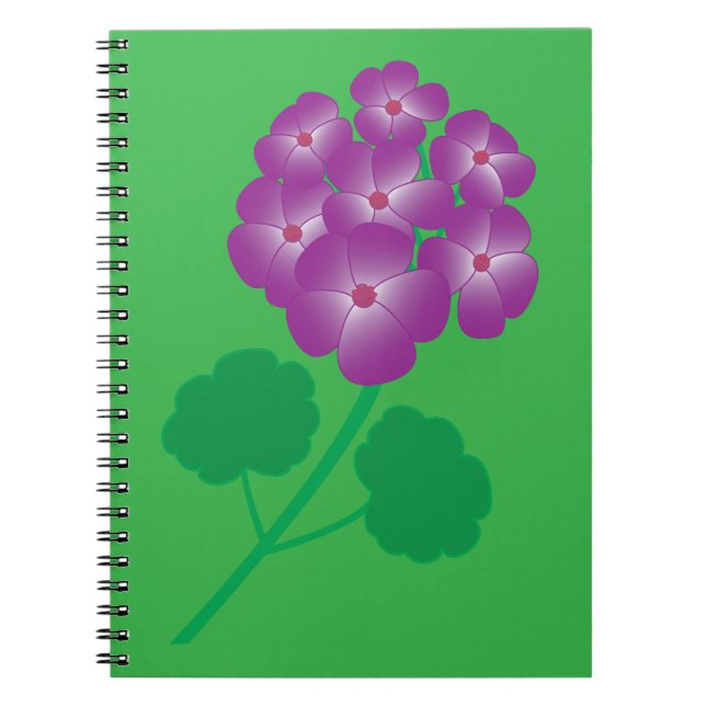 Geranium Flowers Notebook (Front)