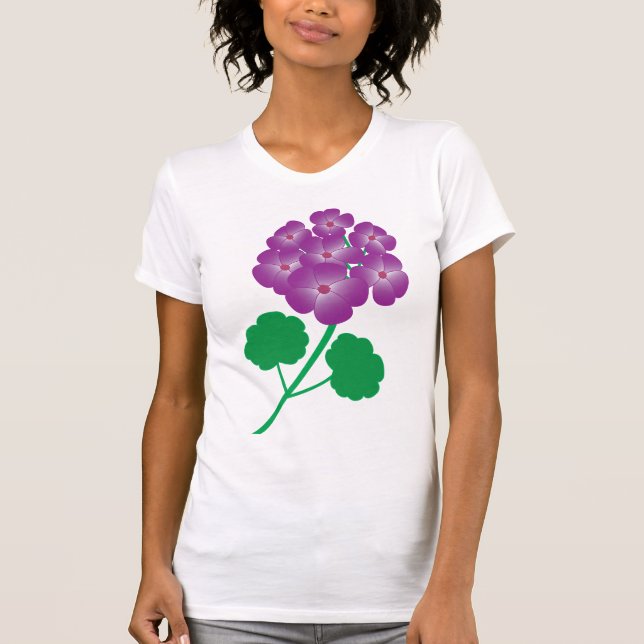 Geranium Flowers T-Shirt (Front)