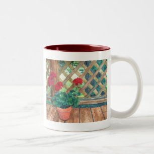 Geranium (Gardener's) Two-Tone Coffee Mug