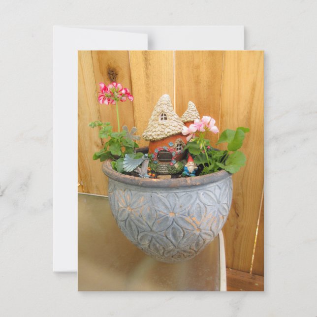 Geranium Gnome 03 Thank You Card (Front)