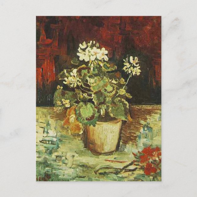 Geranium in a Flowerpot, Vincent van Gogh Postcard (Front)