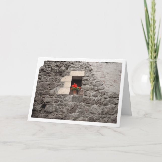 Geranium in Window Card (Front)