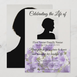 Geranium memorial invitation