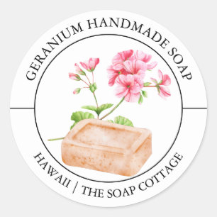 Geranium Soap label