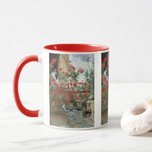 Geraniums by Childe Hassam, Vintage Impressionism Mug