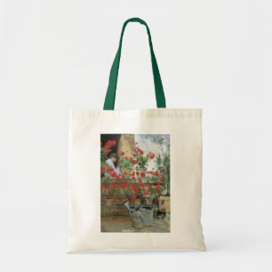 Geraniums by Childe Hassam, Vintage Impressionism Tote Bag