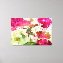 geraniums canvas print