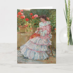 Geraniums Childe Hassam Card
