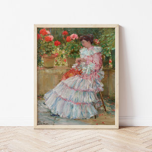 Geraniums Childe Hassam Poster