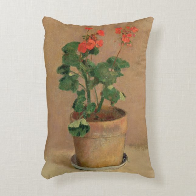 Geraniums in a Pot, c.1905 (oil on canvas) Decorative Cushion (Front(Vertical))