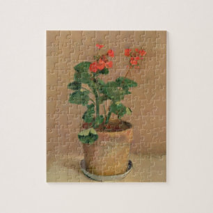 Geraniums in a Pot, c.1905 (oil on canvas) Jigsaw Puzzle