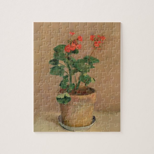 Geraniums in a Pot, c.1905 (oil on canvas) Jigsaw Puzzle (Vertical)