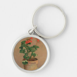 Geraniums in a Pot, c.1905 (oil on canvas) Key Ring