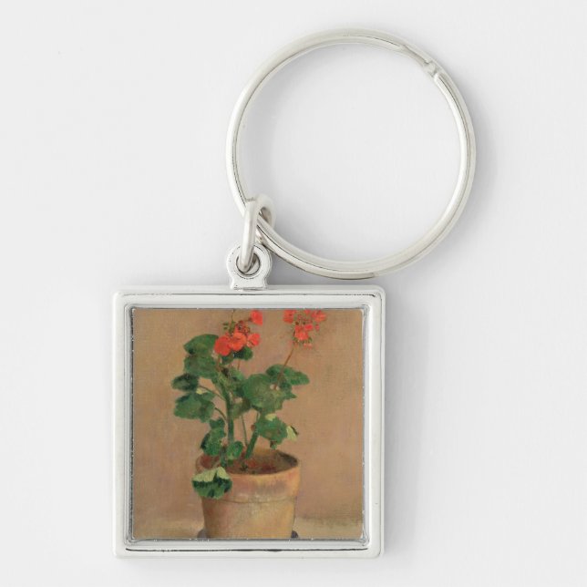Geraniums in a Pot, c.1905 (oil on canvas) Key Ring (Front)