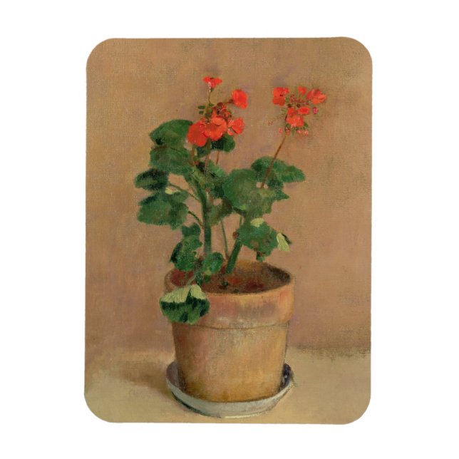 Geraniums in a Pot, c.1905 (oil on canvas) Magnet (Vertical)