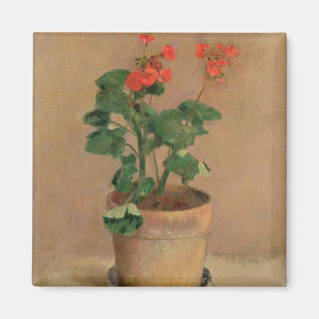 Geraniums in a Pot, c.1905 (oil on canvas) Magnet (Front)