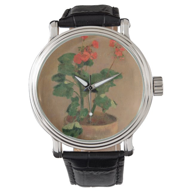 Geraniums in a Pot, c.1905 (oil on canvas) Watch (Front)