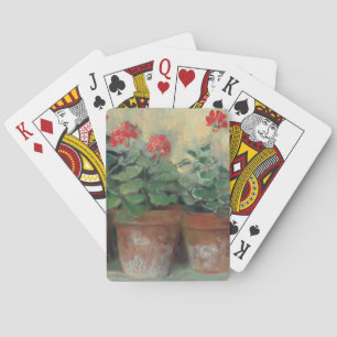 Geraniums in Pots Playing Cards