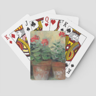 Geraniums in Pots Playing Cards