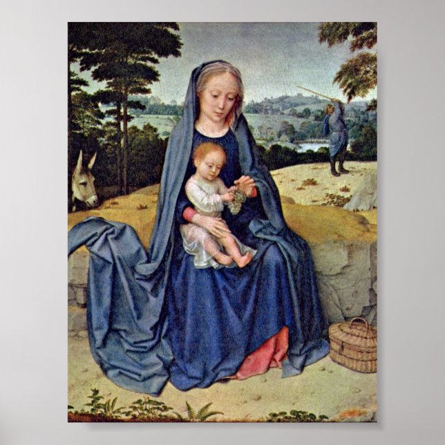 Gerard David - The Rest on the Flight into Egypt Poster (Front)