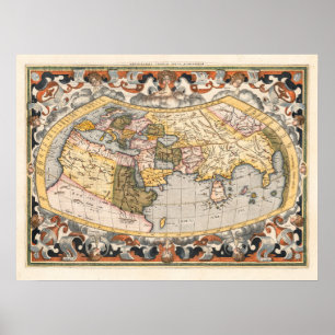 Gerard Mercator's Map of the World Poster