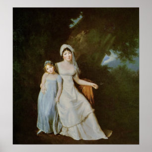 Gérard - Mme De Stael With Her Daughter Albertine Poster