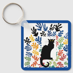 Gerbe by Matisse, Cat Art Parody, Key Ring
