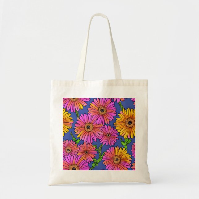 Gerber Daisy Canvas Tote Bag (Front)