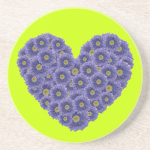 Gerber Daisy Heart Coaster