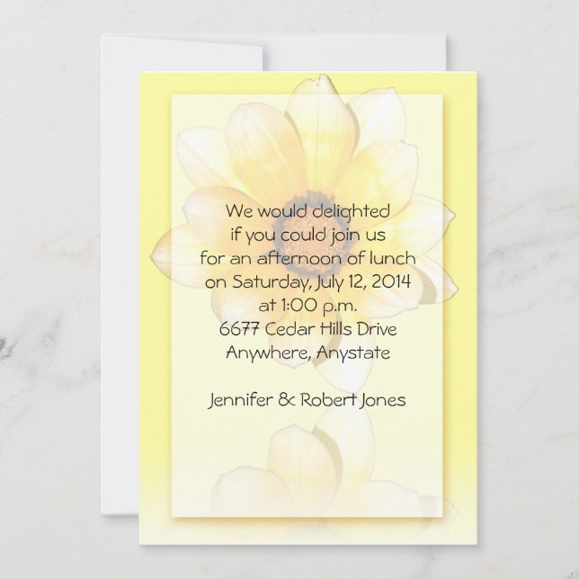 Gerber Daisy in Sunshine Invitation (Front)