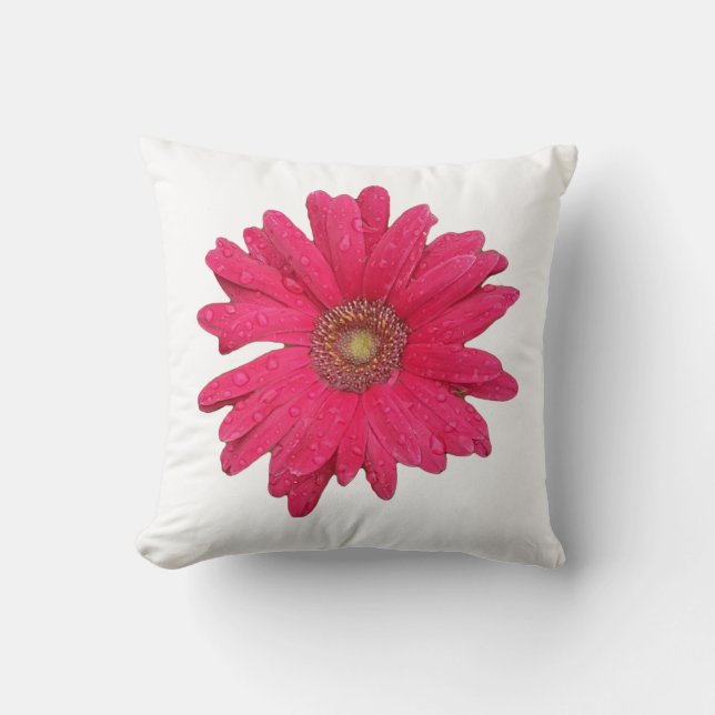 Gerber Daisy Throw Pillow (Front)