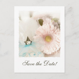 Gerber Daisy Wedding Save the Date Postcard