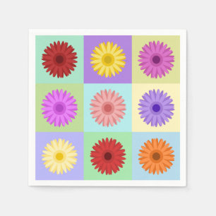 Gerbera 3x3 Daisy Design Napkin