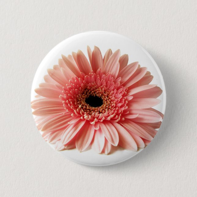 Gerbera 6 Cm Round Badge (Front)