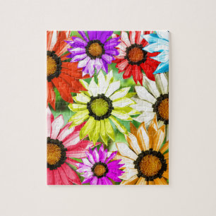 Gerbera colourful flower floral jigsaw puzzle