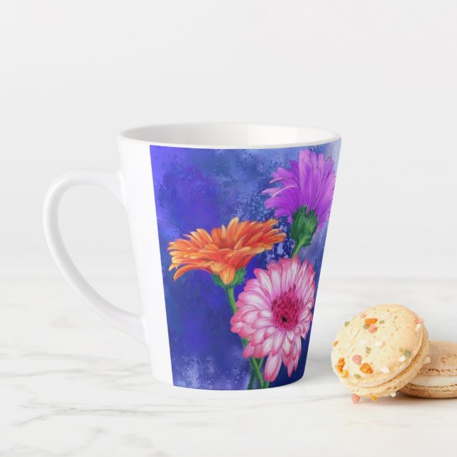 Gerbera Daisies Latte Mug (In Situ)