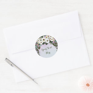 Gerbera Daisies Swag Classic Round Sticker