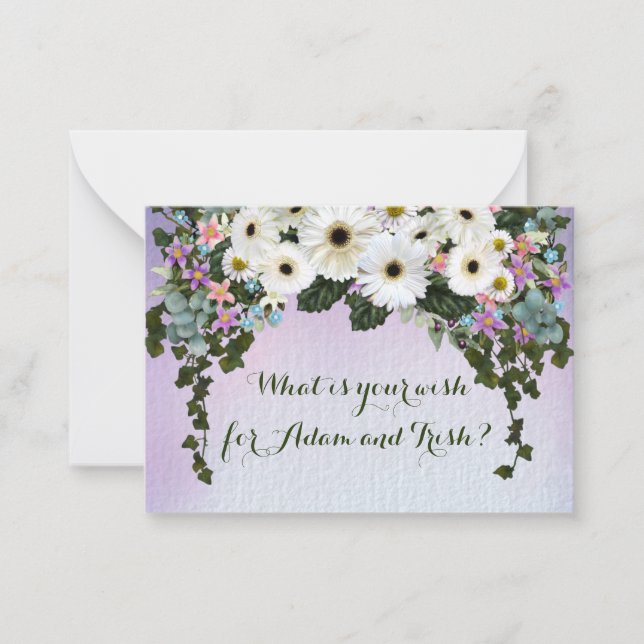 Gerbera Daisies Swag Wedding Card (Front)