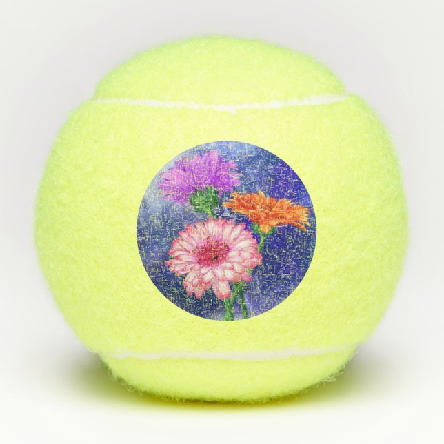 Gerbera Daisies Tennis Balls (Front)