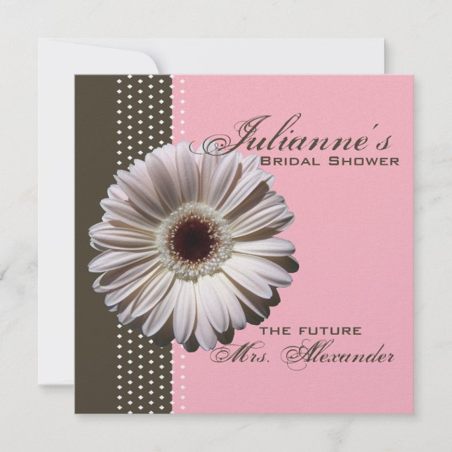 Gerbera Daisy/ Bridal Shower Invitation (Front)