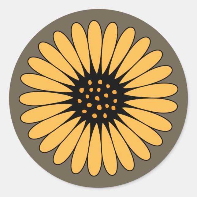 Gerbera Daisy Envelope Wedding Stickers (Front)