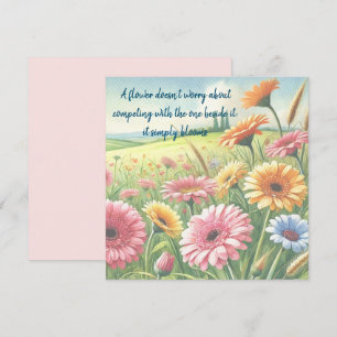 Gerbera Daisy Field & Quote	 Card