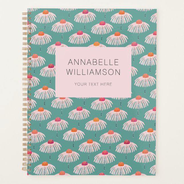 Gerbera Daisy Floral pattern Planner (Front)